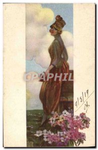 Old Postcard Fantasy Illustrator Woman