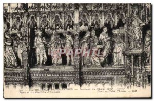 Old Postcard Chartres Cathedral Choir Porutour