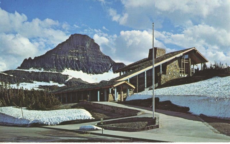 Logan Pass Visitors Center ~ Glacier National Park Montana MT Vintage Postcard