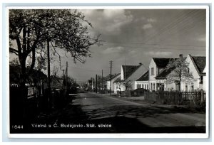c1950's Silnice Vcelna Budejovic District Czech Republic Vintage Postcard