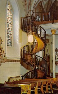 Santa Fe New Mexico 1960s Postcard Loretto Academy Stairway Chapel