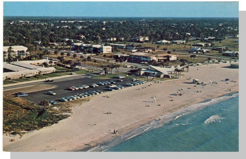 Venice, Florida/FL Postcard, Spectacular Aerial Of Ultra-Modern Beach Casino