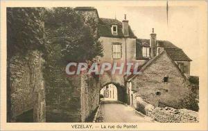 Old Postcard Vezelay The street Pontot