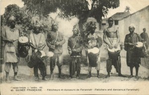 PC CPA FRENCH GUINEA, FÉTICHEURS ET DANSEURS DE FARANNAH, Postcard (b21016)