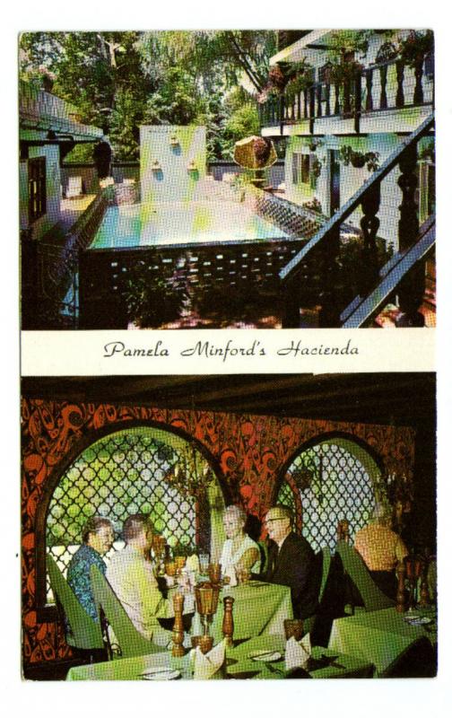 Pamela Minford's Hacienda Lodge Restaurant New Hope Pennsylvania postcard