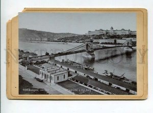 3167964 Hungary BUDAPEST Lanczhid BRIDGE Vintage CABINET PHOTO
