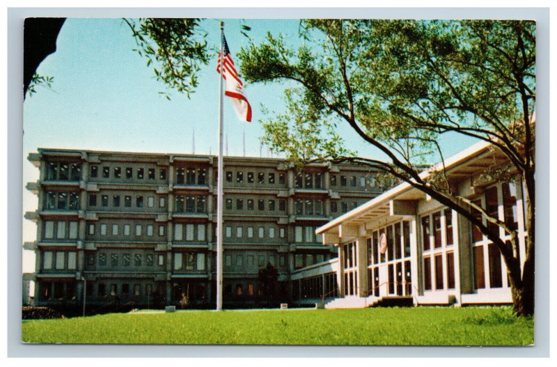 Santa Cruz CA California Postcard Governmental Building Center