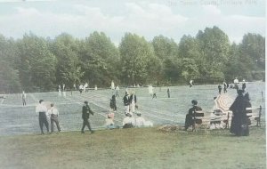 Vintage Antique Postcard The Tennis Courts Finsbury Park London c1905 New VGC