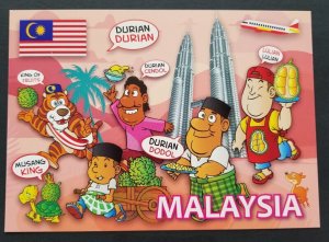 [AG] P23 Malaysia King Of Fruits Durian Food Tiger Cartoon Tower (postcard) *New