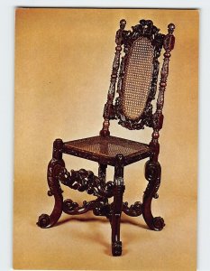 Postcard Exquisite Charles II High-Backed Walnut Chair Levens Hall