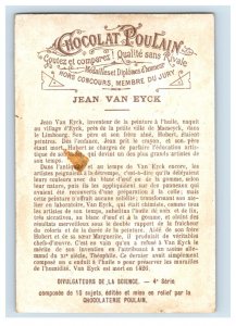 1880s-90s Chocolat Poulain Jean Van Eyck Netherlandish Painter F157