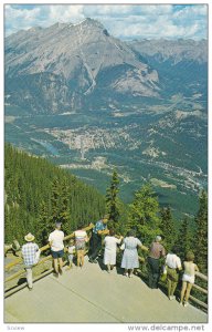 View of Cascade Mountain, Bow Valley and Banff Townsite, Banff National Park,...