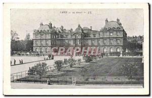 Paris Old Postcard The Senate Luxembourg Gardens