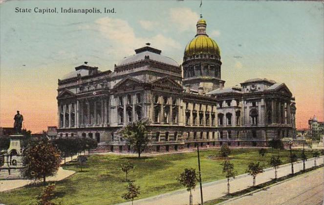 Indiana Indianapolis State Capitol Building 1913