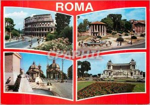 Postcard Modern Roma Colesseo Tempio di Vesta Piazza de Popolo Altare della P...