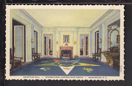 Reception Hall,Eastern Star Temple,Washington,DC Postcard 