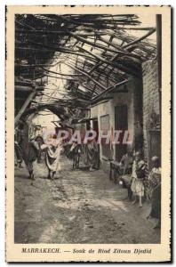 Old Postcard From Marrakesh Souk Raid Zitoun Djedid