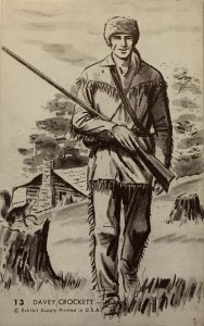 DAVEY CROCKETT Western Frontiersman Rifle c1950s Vintage Arcade Card 