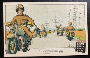 Mint Belgium Picture Postcard Postwar Occupied Germany Dispatch Warning