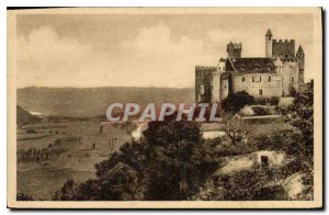 Old Postcard The Dordogne Picturesque Chateau de Beynac in Sarlat Le Donjon