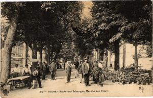 CPA AK TOURS - Boulevard Berenger Marché aux Fleurs (229689)