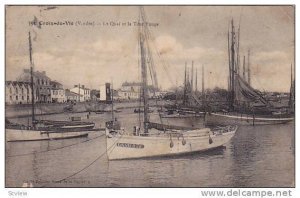 Sailboats/Boats, La Quai Et La Tour Rouge, Croix-de-Vie (Vendee), France, PU-...