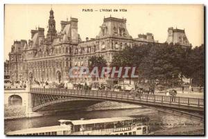 Paris - 4 - L & # 39Hotel City Old Postcard