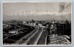 Santiago Chile Postcard Providence Avenue c1920's Posted Antique RPPC Photo
