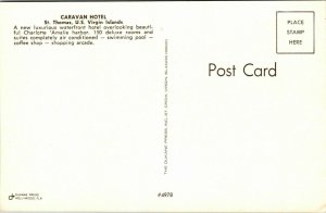 Caravan Hotel St Thomas US Virgin Islands Entrance VTG Postcard UNP Unused 