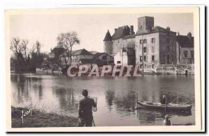 Nemours Postcard Modern Banks of the Loing and the castle