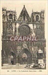 381 Old Postcard Lyon Saint Jean cathedral