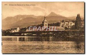 Old Postcard Evian Les Bains and Dent d & # 39Oche