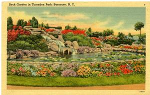 Rock Garden in Thornden Park - Syracuse NY, New York - pm 1942 - Linen