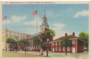 America Postcard - Independence Hall - Chestnut Street - Philadelphia   ZZ2679