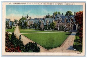 1944 Lockhart Foulke Halls Blair Arch Princeton University Princeton NJ Postcard