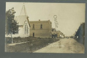 Sanborn MINNESOTA RPPC 1909 MAIN STREET nr Springfield Lamberton Wabasso Revere