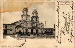 CPA AK Guayaquil Iglesia San Francisco MEXICO (598651)