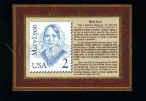 208044 USA Great American Woman Mary Lyon postcard