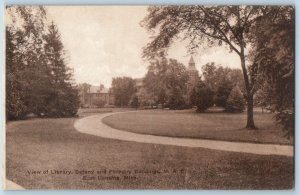 Lansing Michigan Postcard View Of Library And Forestry Building M. A. C. c1920s