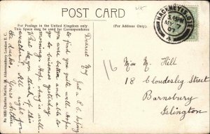 1907 Hackney Cancel London Sadler's Wells Theatre Trolley Street Scene