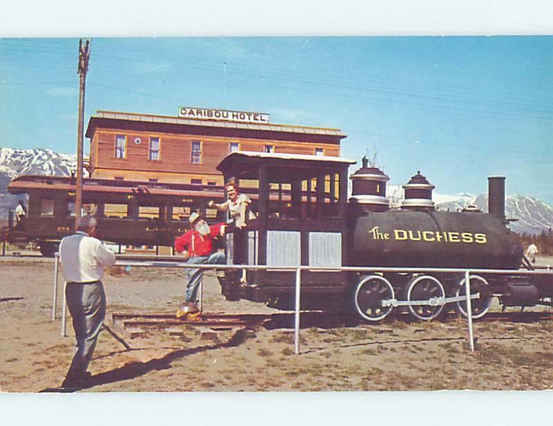 Unused Pre-1980 STEAM TRAIN AT CARIBOU HOTEL Carcross - Near Whitehorse YT B0732