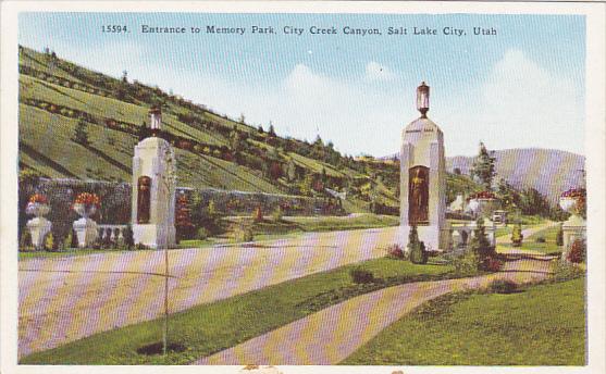 Entrance To Memory Park City Creek Canyon Salt Lake City Utah