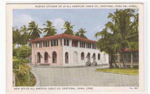 Cable Office All America Co Cristobal Panama postcard