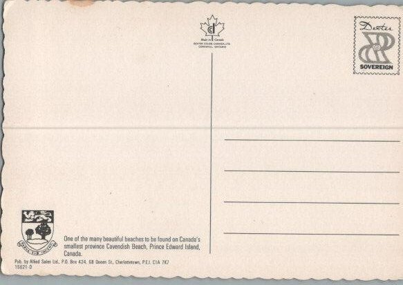 Cavendish Beach Prince Edward Island Canada Continental Chrome Postcard
