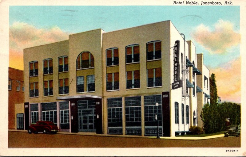 Arkansas Jonesboro Hotel Noble 1958 Curteich