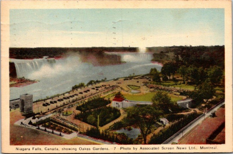 Canada Niagara Falls Showing Oakes Gardens 1942