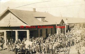 Depot, Texas, Ranger, RPPC, Texas Pacific Railroad Station, Photo