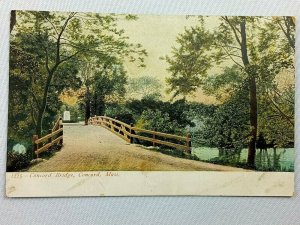 Vintage Postcard 1900's Concord Bridge Concord MA Massachusetts