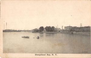 Sheepshead Bay New York Scenic Waterfront View Antique Postcard K95296