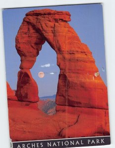 Postcard Beautiful Moonrise Arches National Park Utah USA